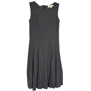 LOFT Dress‎ Women's Petite 00 Gray Jersey Knit Sleeveless Lined Fit & Flare